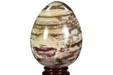 Colorful, Polished Petrified Wood Egg - Triassic #107396-1